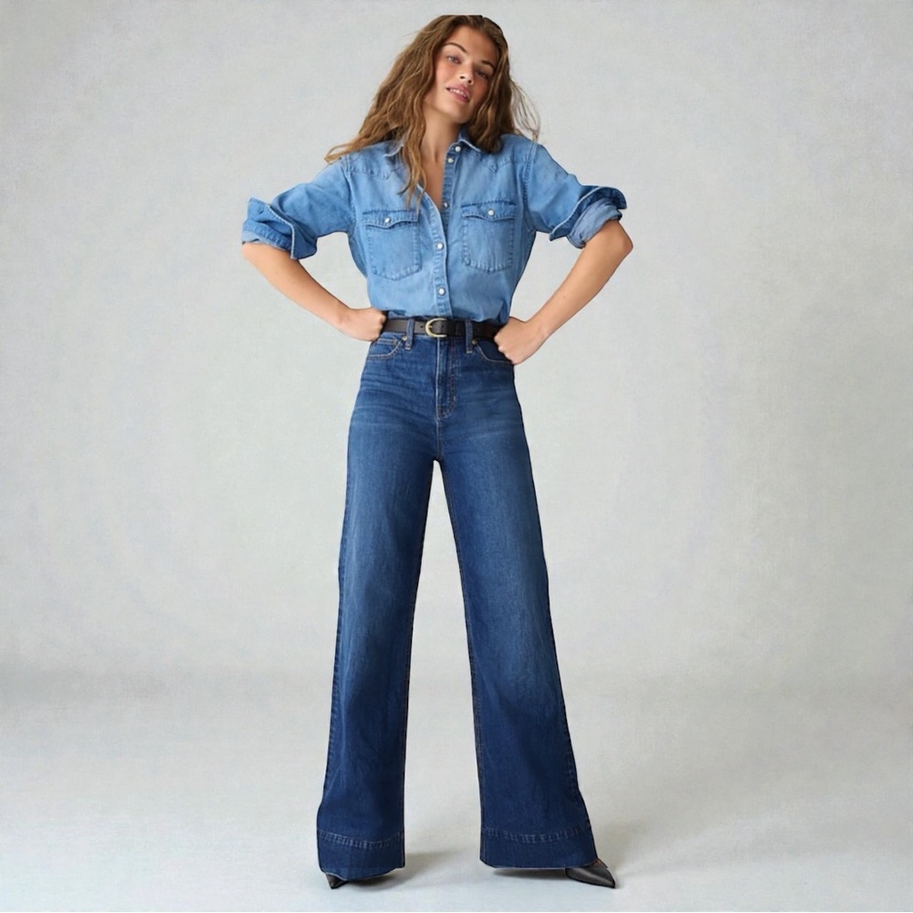 J. Crew Denim Trouser High Rise in 1996